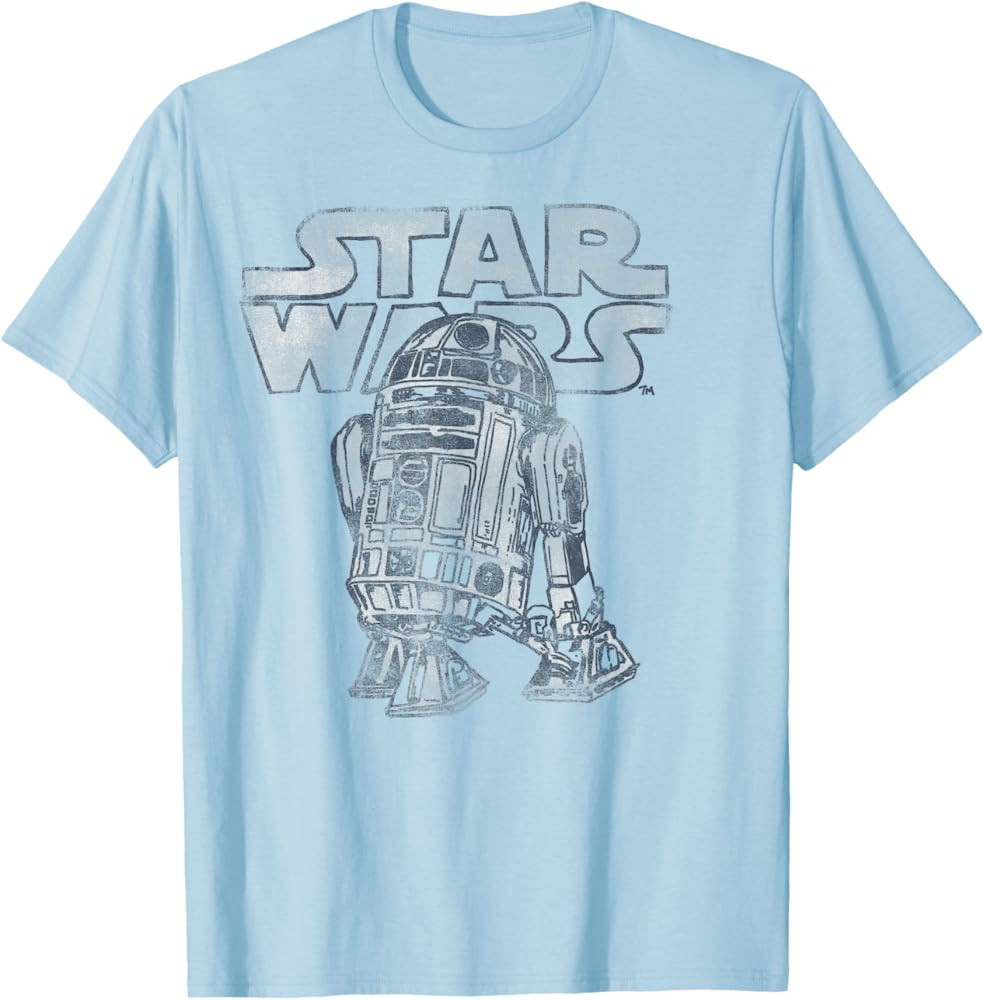 Star Wars R2-D2 Vintage Distressed C2 Disney+ T-Shirt | Amazon (US)