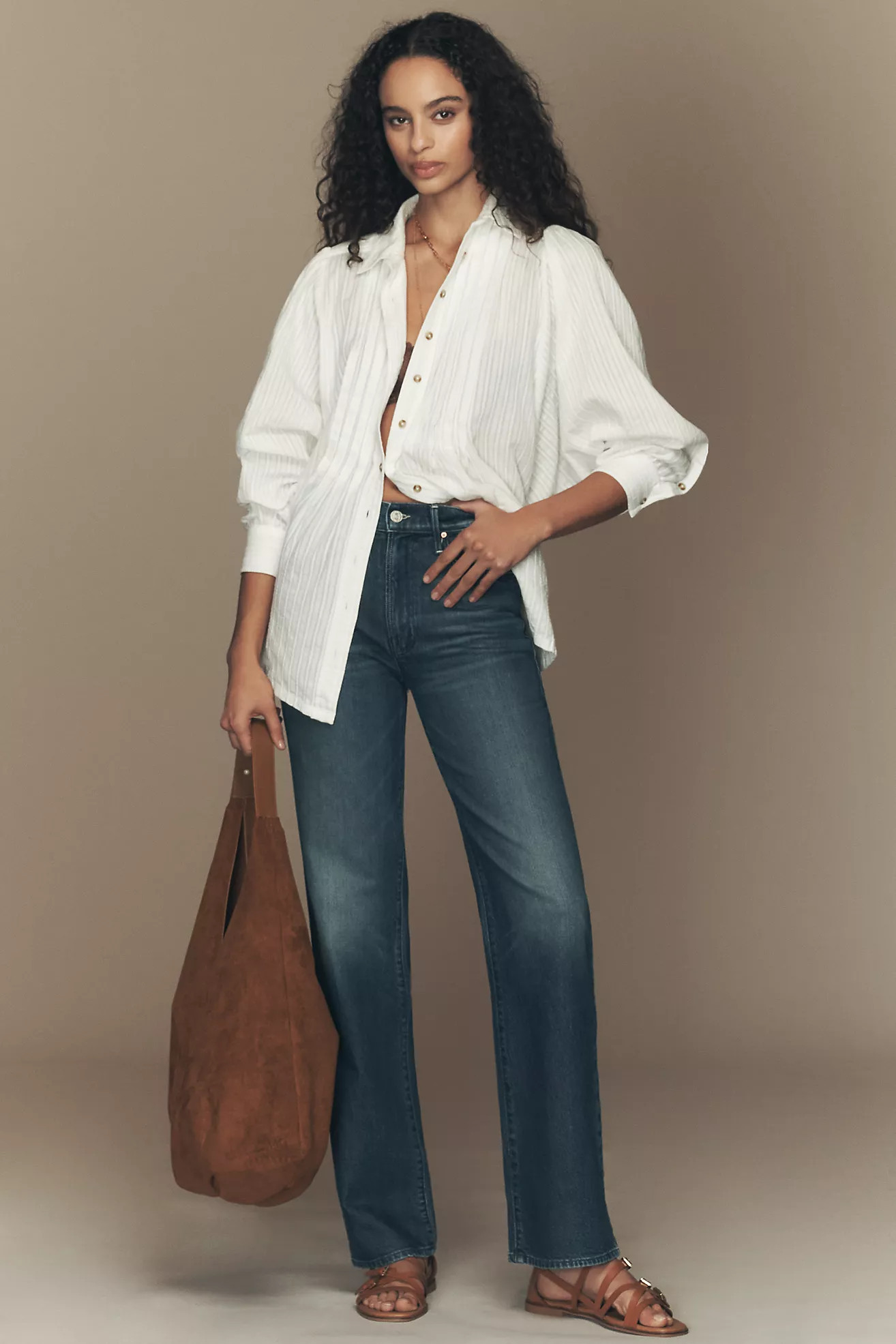 MOTHER Kick It High-Rise Straight-Leg Jeans | Anthropologie (US)