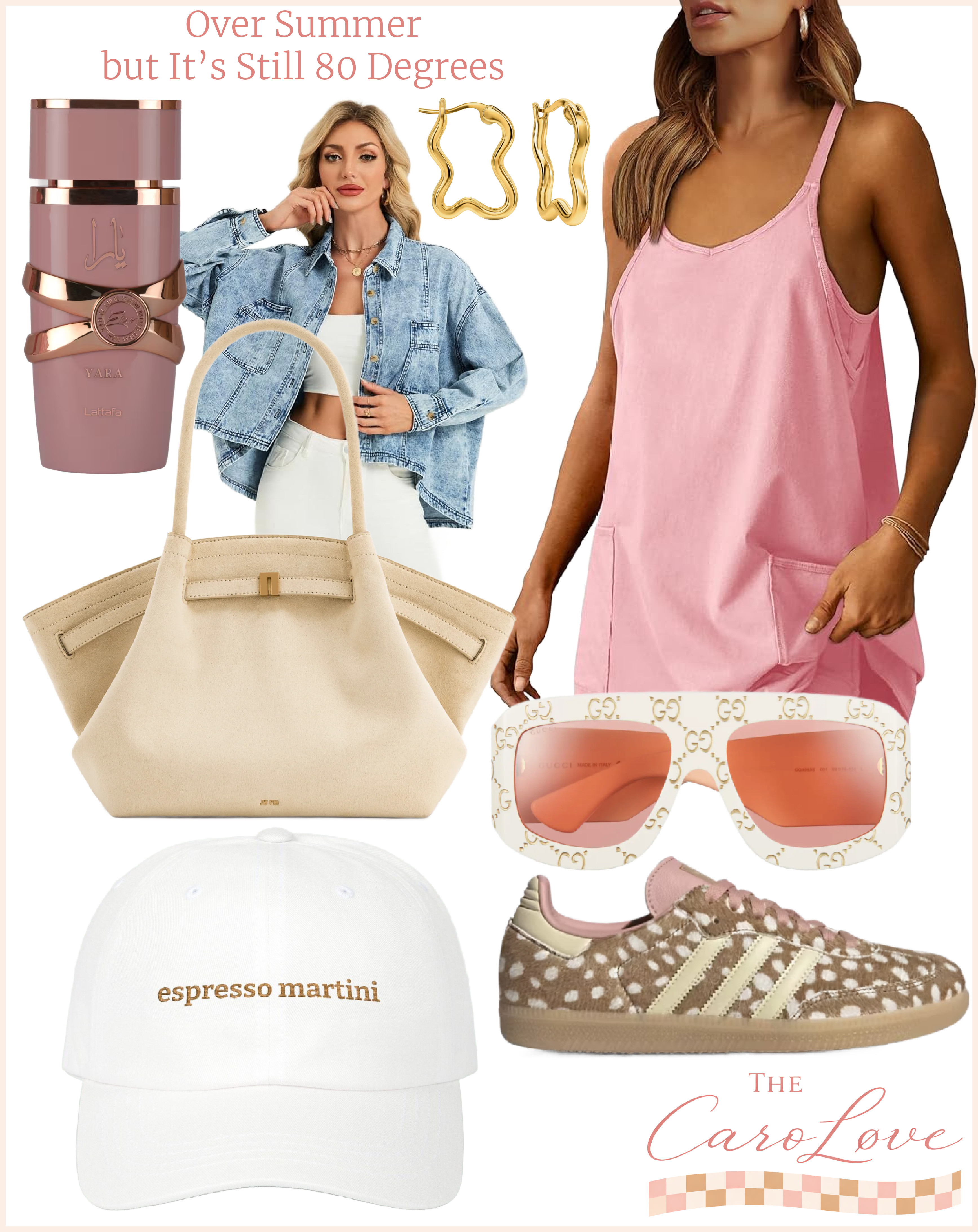 POV: you’re over summer but it’s still 80 degrees 🍂🤎🎀

I think late summer into early fall might be my favorite time to get dressed. Deer-print Sambas, a little pink, oversized denim, creamy neutrals + an espresso martini hat = exactly the vibe I want right now.

Basically: Soft Autumn, but make her a pink girl. 💕 Linking the whole look!

#LTKStyleTip #LTKSeasonal #FallStyle #TransitionalStyle #OutfitInspo 

 #LTKootd #LTKActive #LTKMidsize