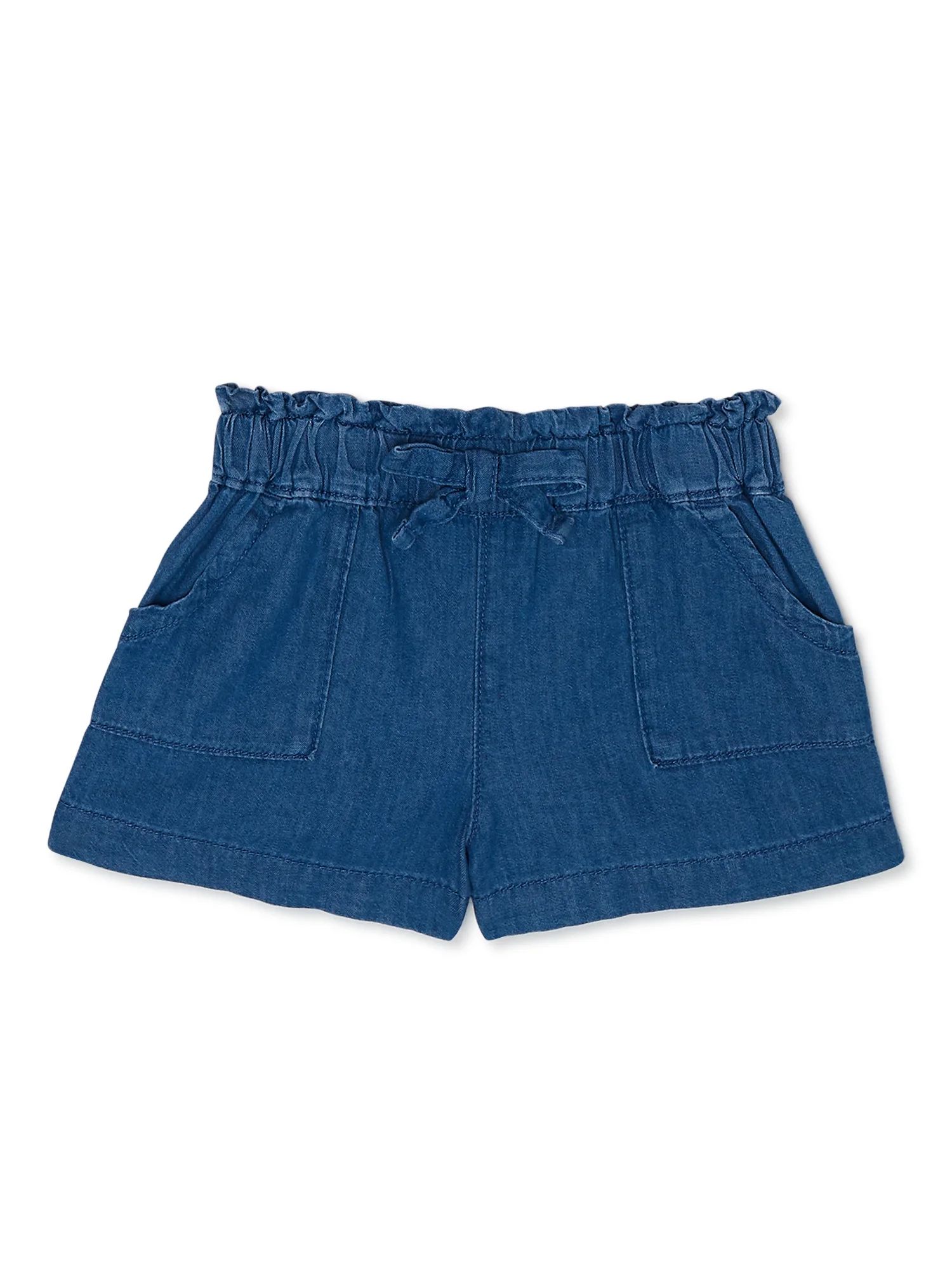 Garanimals Baby Girl Denim Paperbag Shorts, Sizes 0-24 Months | Walmart (US)