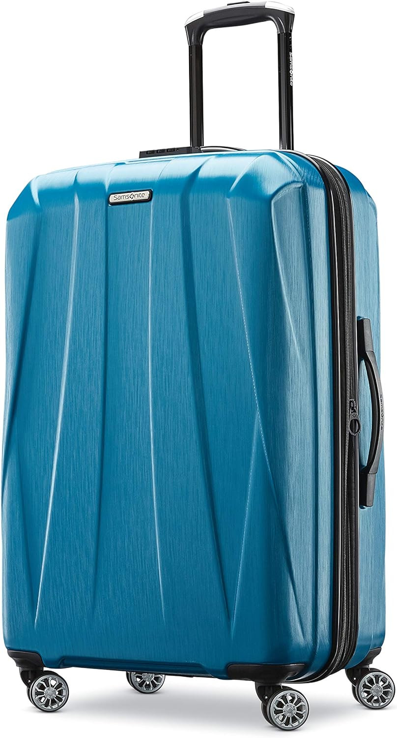 Samsonite Centric 2 Hardside Expandable Luggage with Spinner Wheels, Caribbean Blue, Checked-Medi... | Amazon (US)