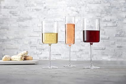 JoyJolt Wine Glasses – Claire Collection Set of 6 -Red Wine Glasses – 14-Ounce -White Wine Gl... | Amazon (US)