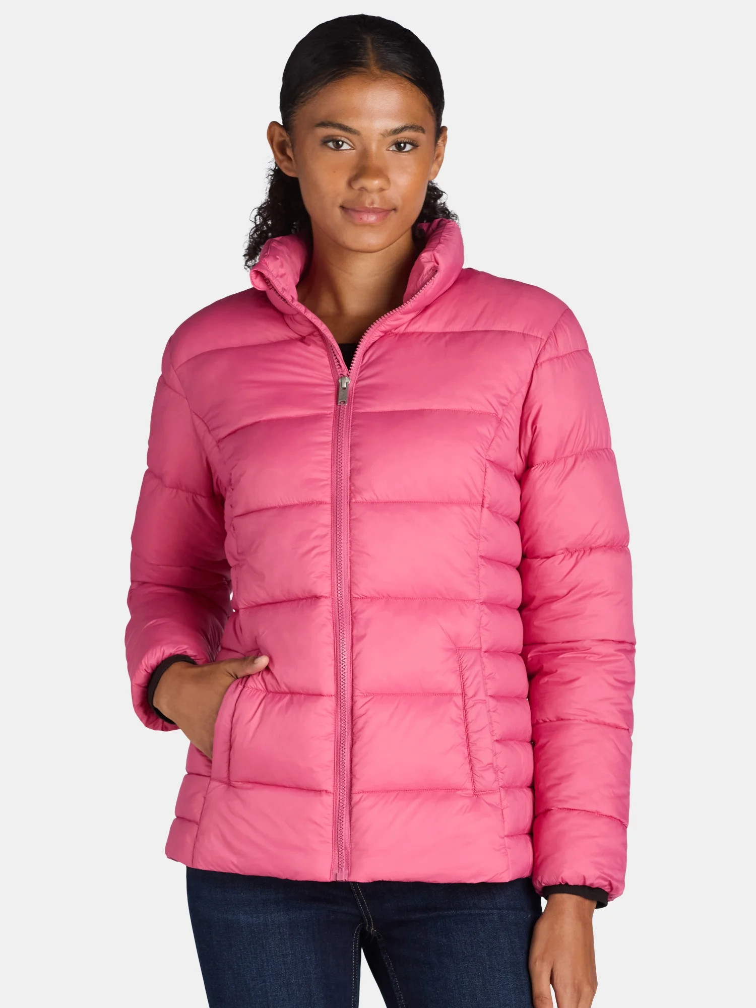 Time and Tru Women's and Women's Plus Puffer Jacket, Sizes XS-3X | Walmart (US)