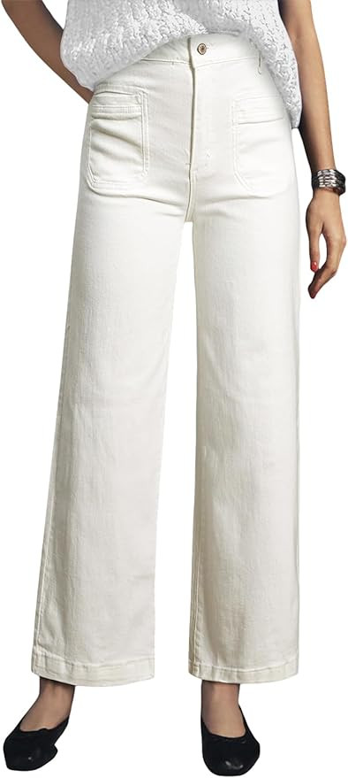 Astylish Womens Jeans Wide Leg High Waisted Stretchy Straight Leg Jeans Trendy Ankle Denim Pants ... | Amazon (US)