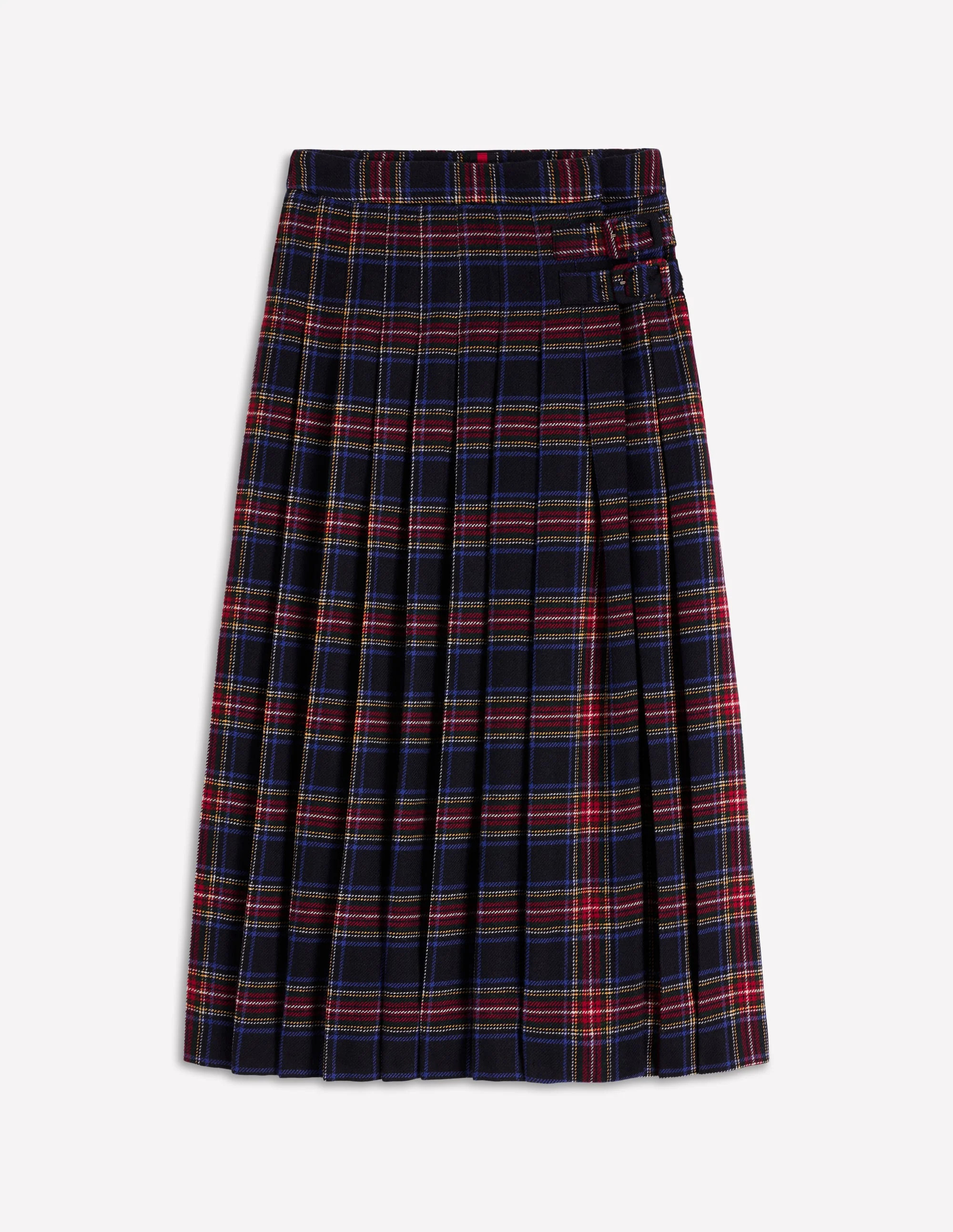 Josephine Wool Kilt Skirt-Navy, Green and Red Check | Boden (US)