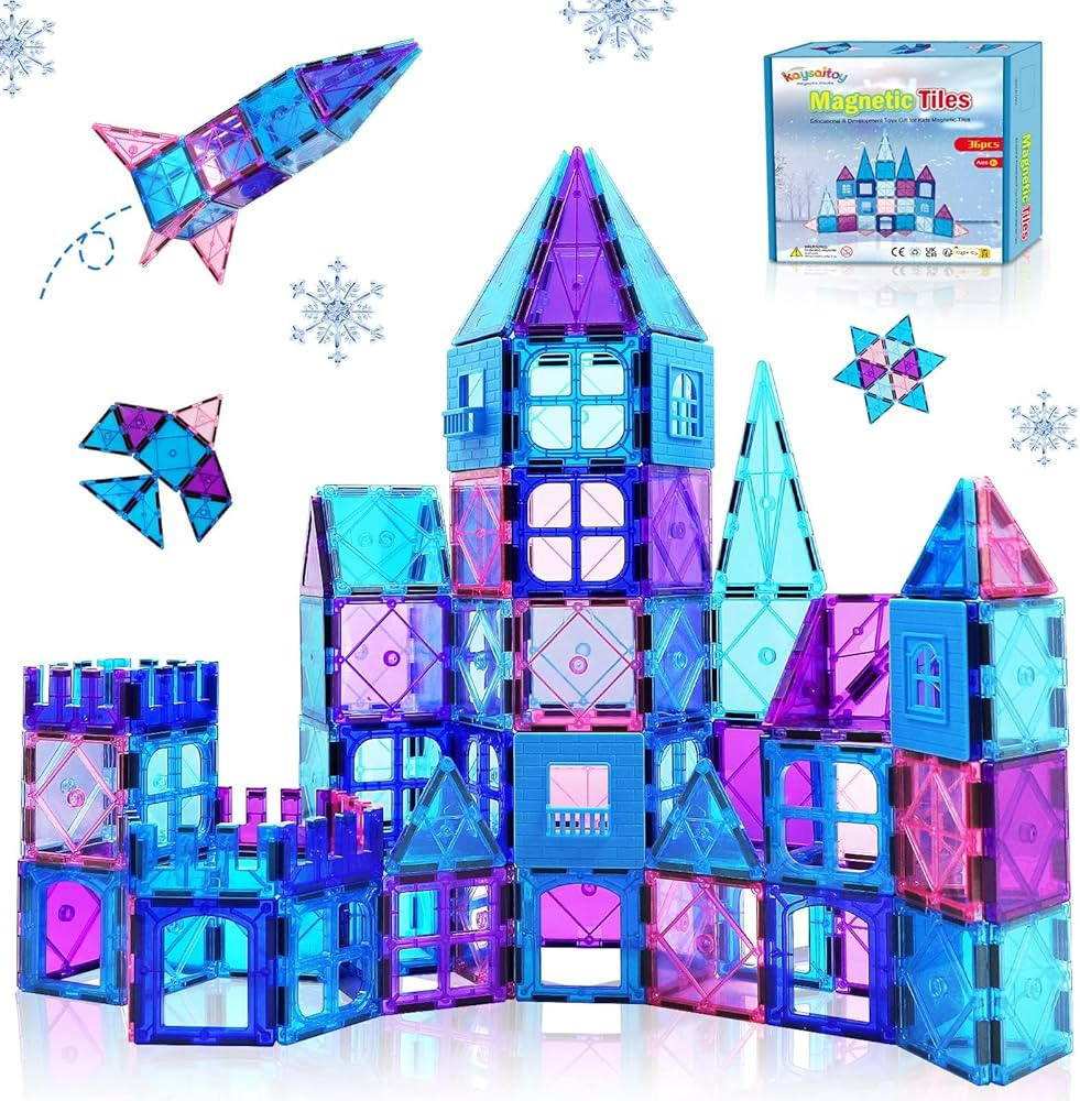 Magnetic Building Blocks Kid Boy Girl Toys Age 3-4 Stronger Magnetic Tiles 3D Princess Castle Toy... | Amazon (UK)