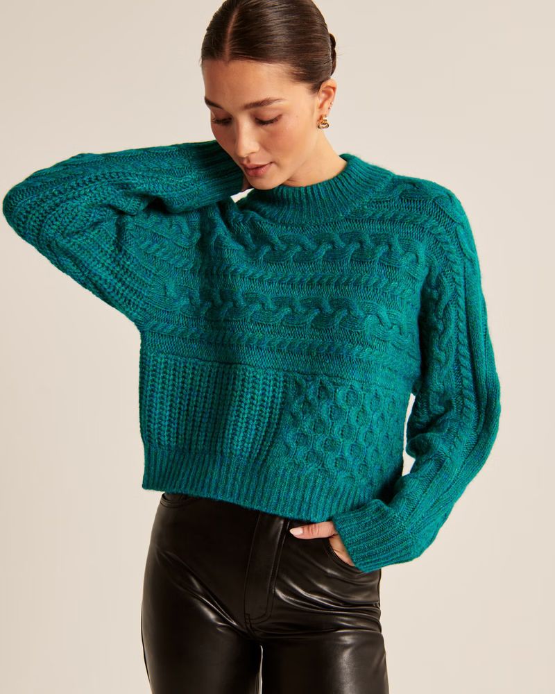 Women's Cable Crew Dolman Sweater | Women's | Abercrombie.com | Abercrombie & Fitch (US)