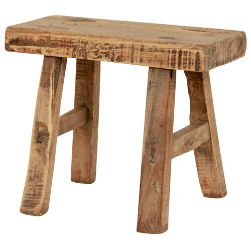 Vintage 11" Mini Stool - Natural Wood - Brown | One Kings Lane