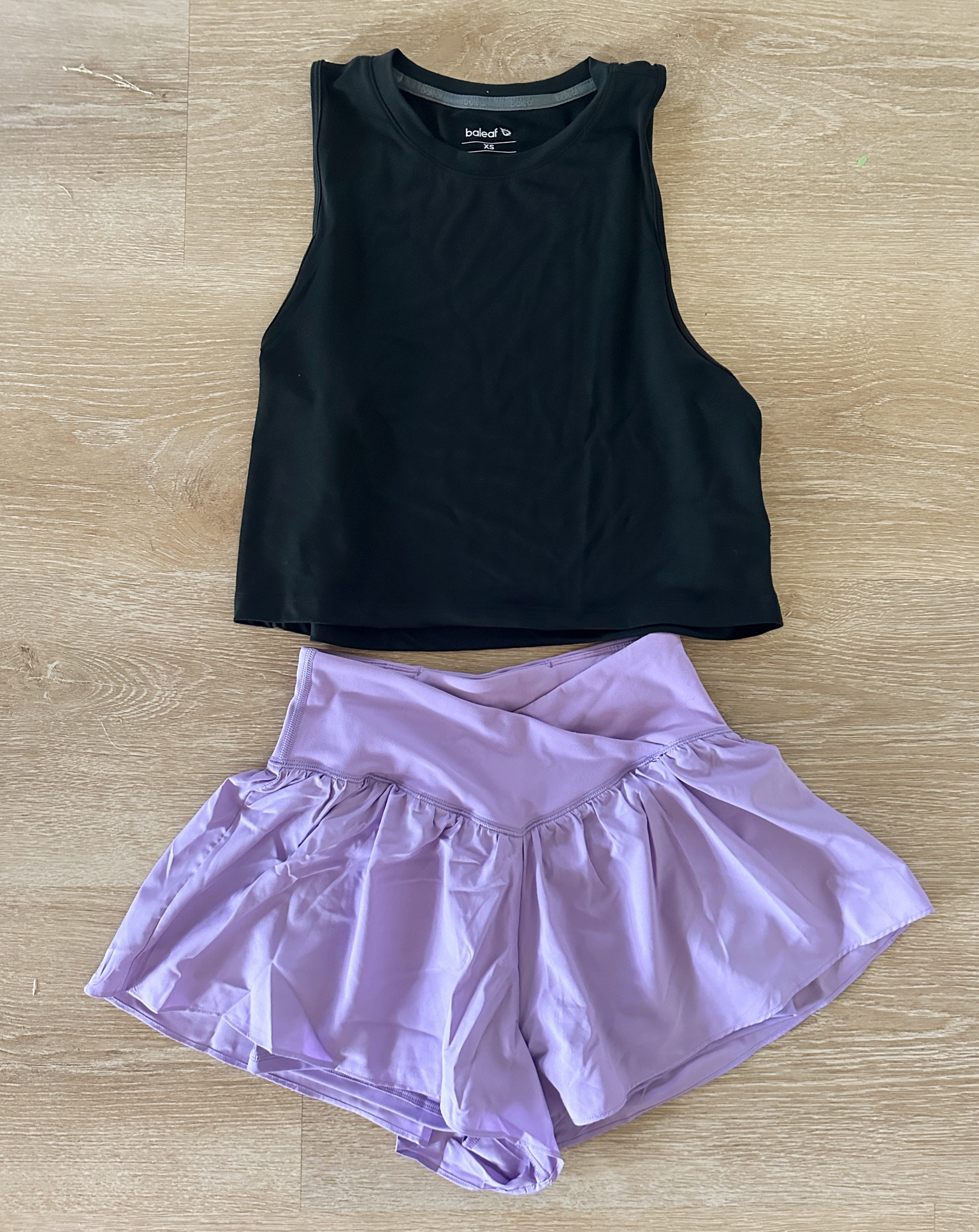 Amazon shorts + cropped tank for the win!  