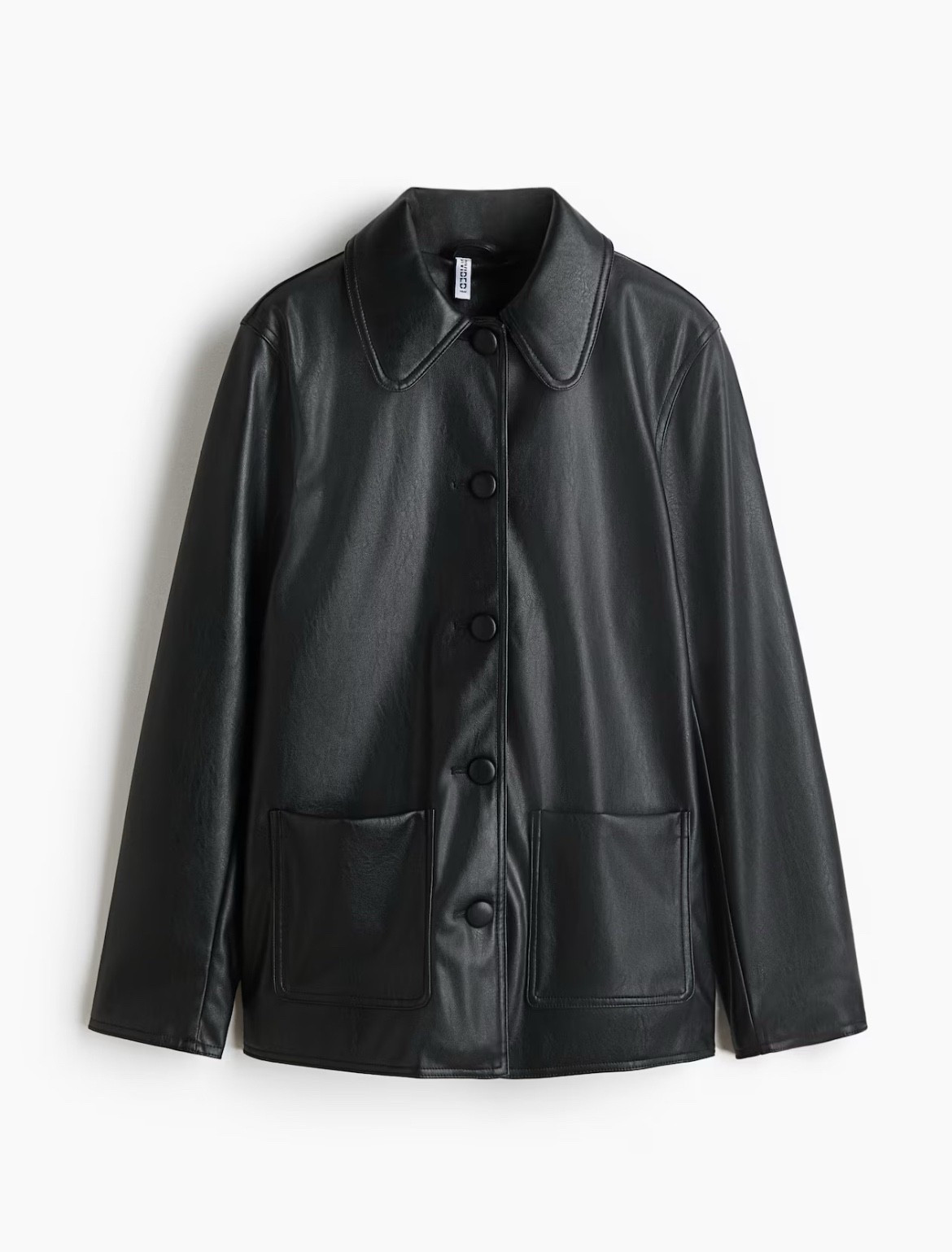 Coated black faux leather jacket 

#LTKFindsUnder100 #LTKSeasonal