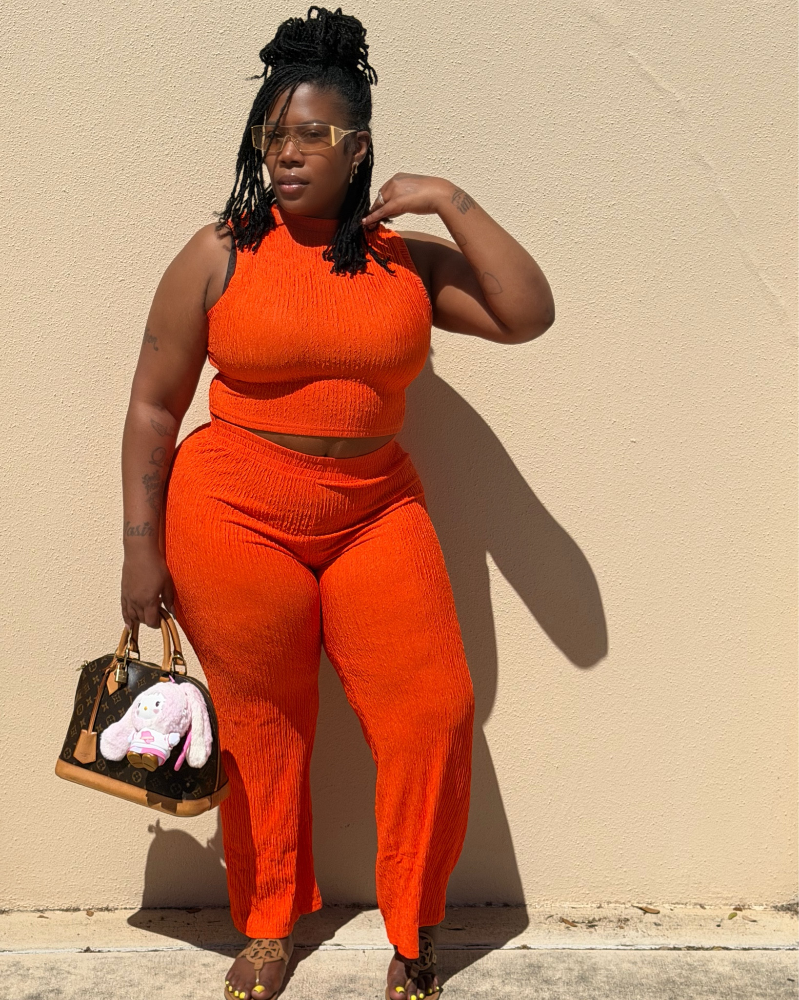Bright orange two-piece set ☀️ super comfy, stretchy, and perfect for a casual day out or vacation. Wearing size 1XL for reference.

#LTKPlusSize #LTKootd #LTKOver40