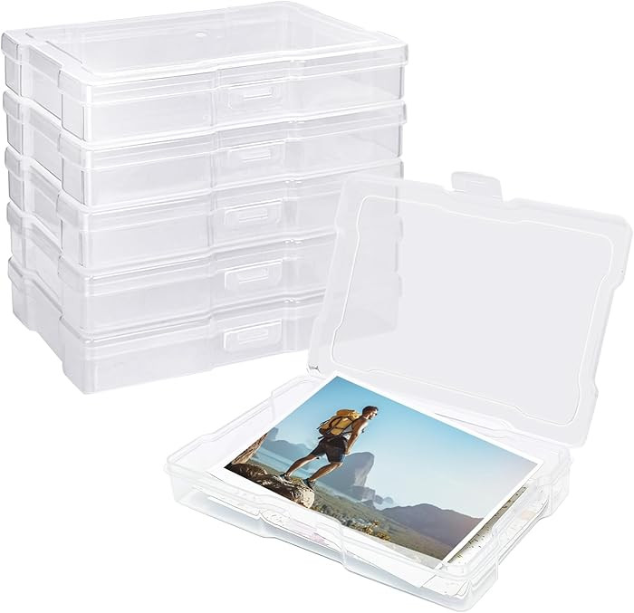 YOIYINI 6Pcs Photo Storage Containers,Photo Storage Craft Keeper,4" x 6" Photo Storage Boxes,Plas... | Amazon (US)