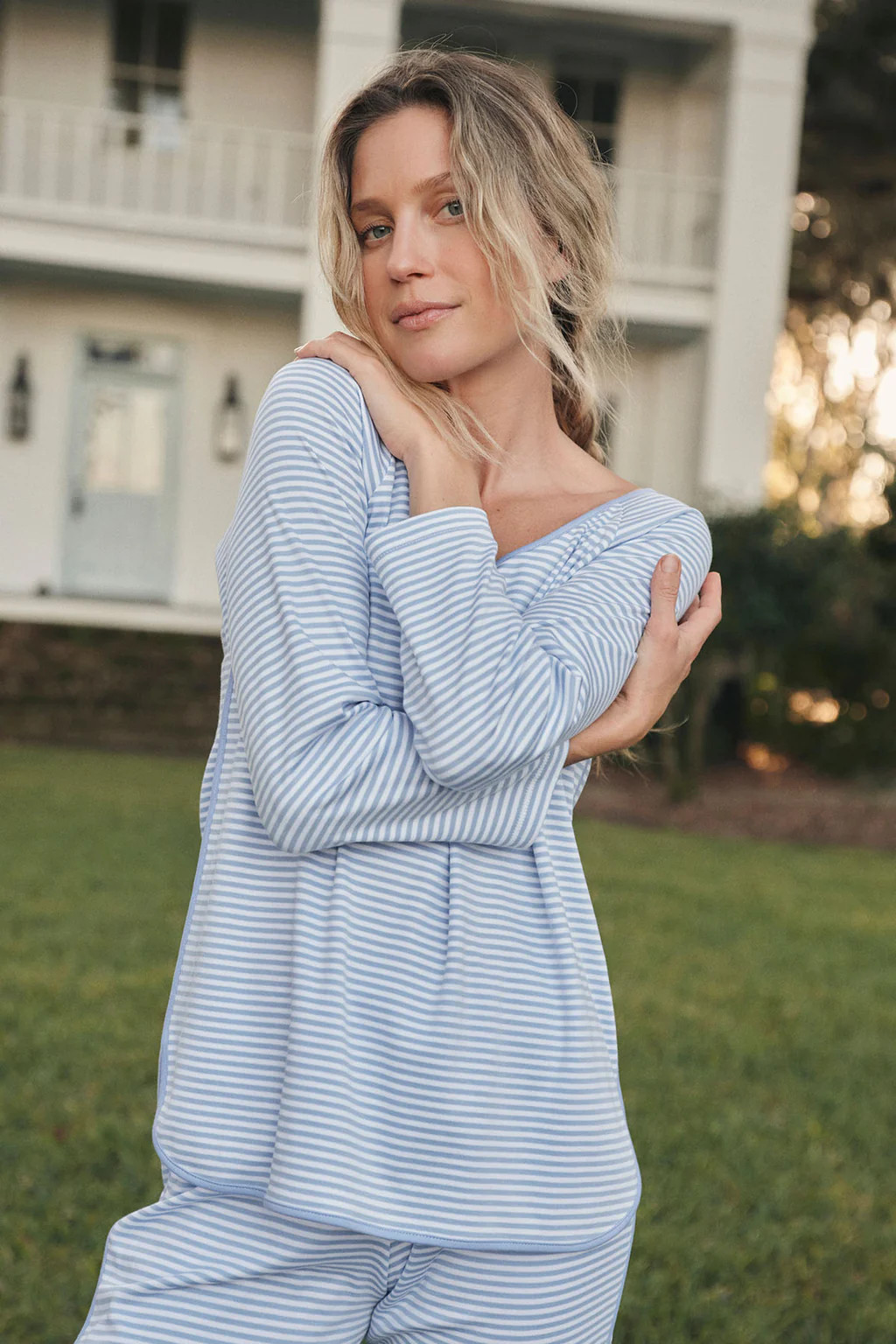 Pima Long-Long Set in Hydrangea | Lake Pajamas