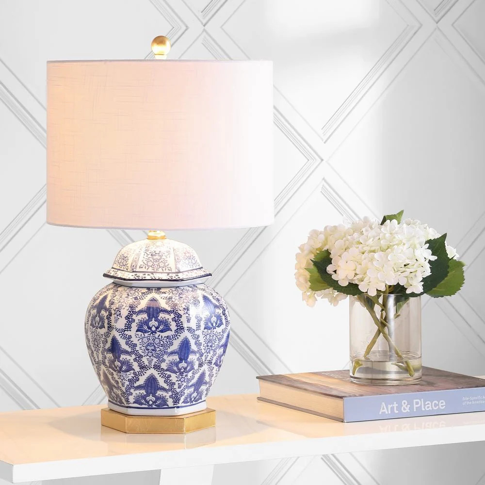 Gretchen 25" Ginger Jar Ceramic/Metal LED Table Lamp | Shop Simon