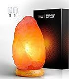 Large Hand Carved Himalayan Salt Lamp - Natural Pink Salt Lamp with Wooden Base - Best Mothers Day G | Amazon (US)
