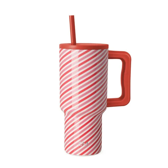 Simple Modern 30 fl oz Insulated Stainless Steel Trek Tumbler with Straw Lid | Candy Stripes - Wa... | Walmart (US)