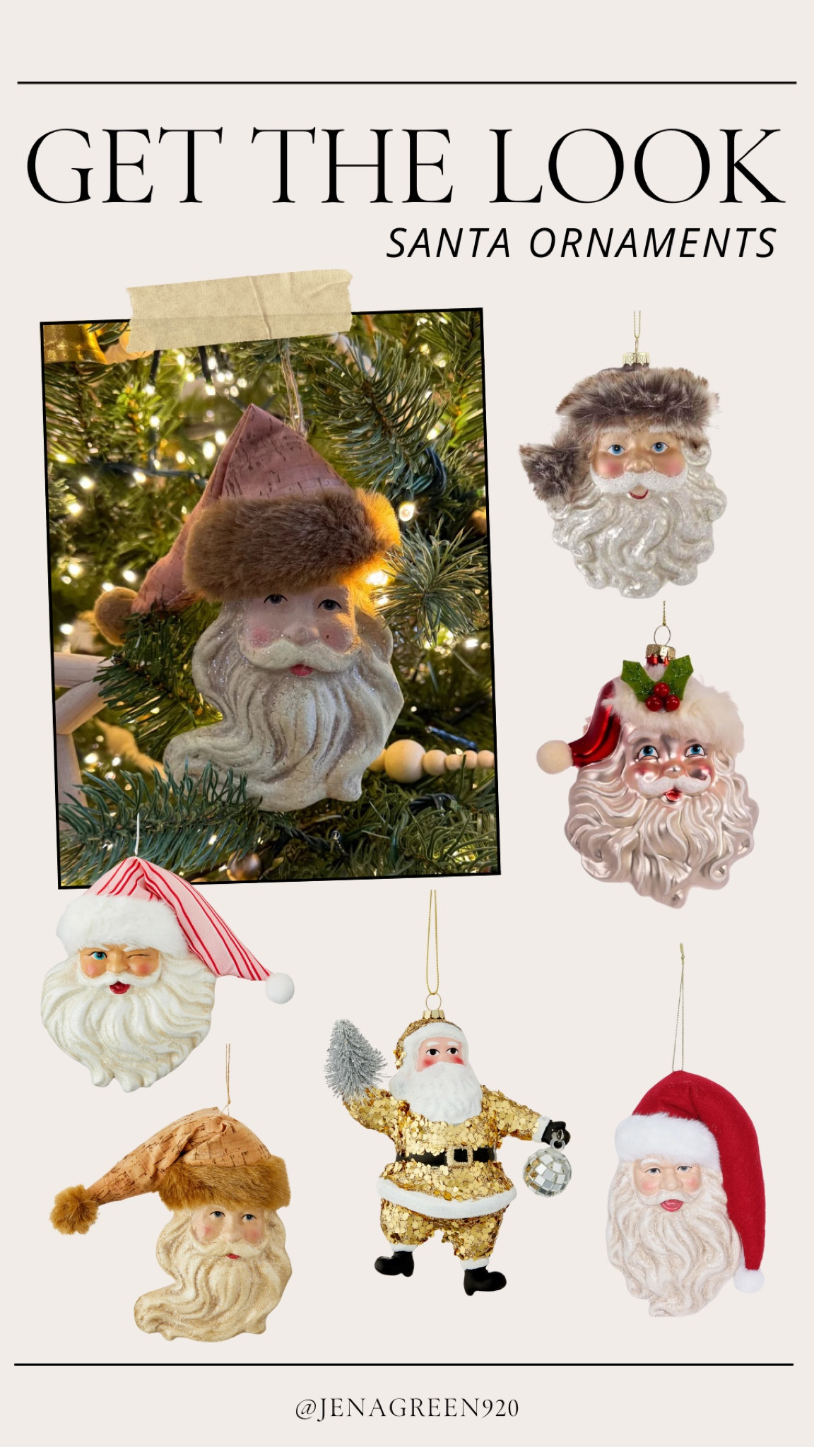 Santa Ornaments | Holiday Ornament | Christmas Ornament 

#LTKFindsUnder100 #LTKSeasonal #LTKHoliday