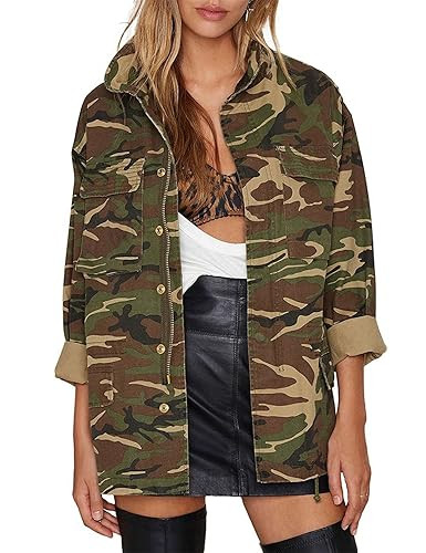 HAOYIHUI Women's Lightweight Long Sleeve Military Jacket Coat | Amazon (US)