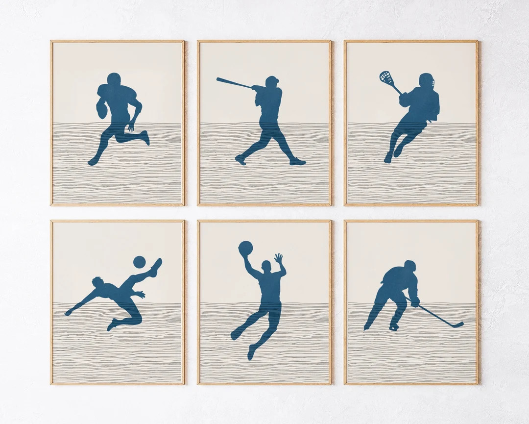 Minimalist Boys Room Decor  Boys Room Wall Art Sports - Etsy | Etsy (US)