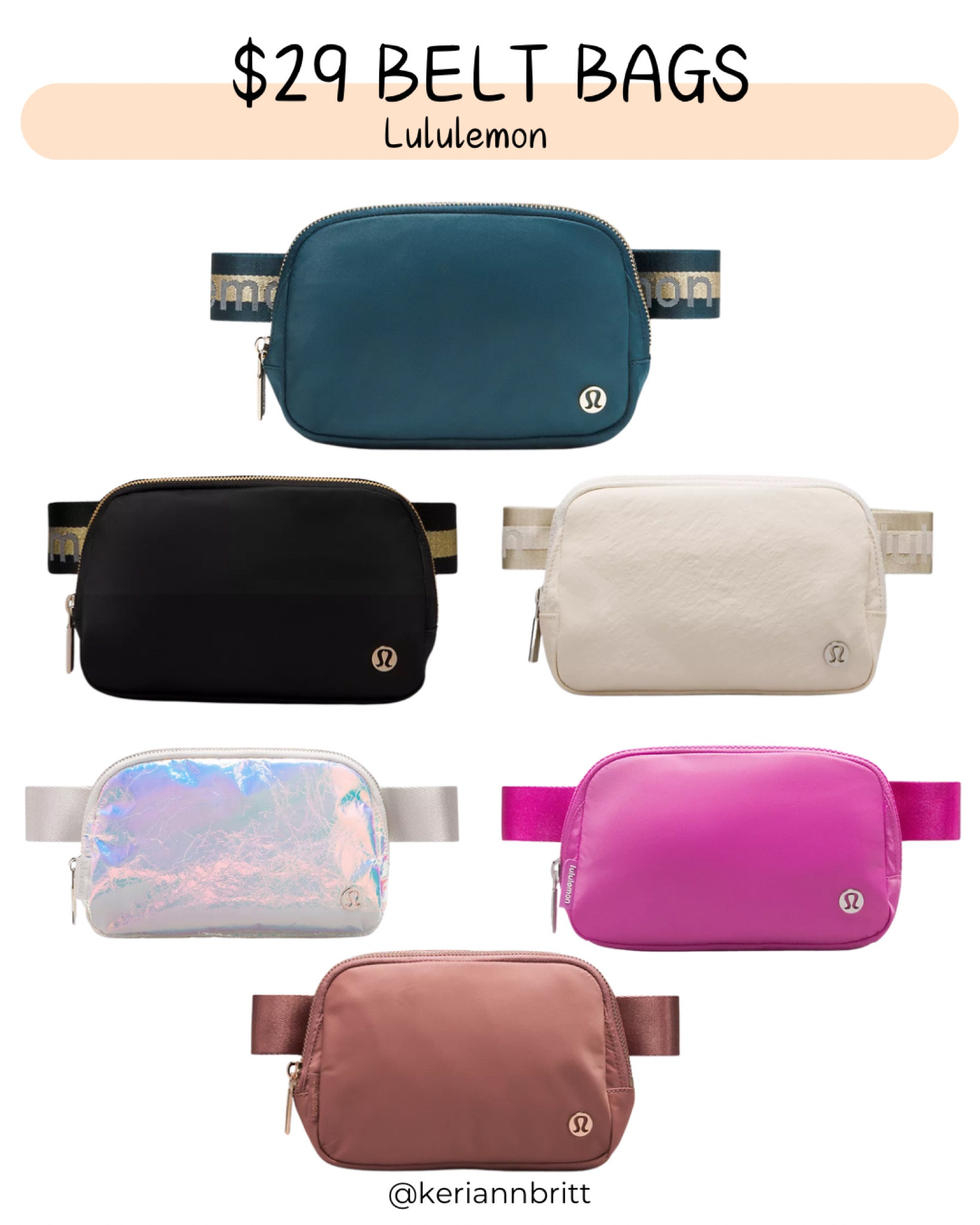$29 Lululemon Belt Bags

#LTKItBag #LTKSaleAlert #LTKGiftGuide