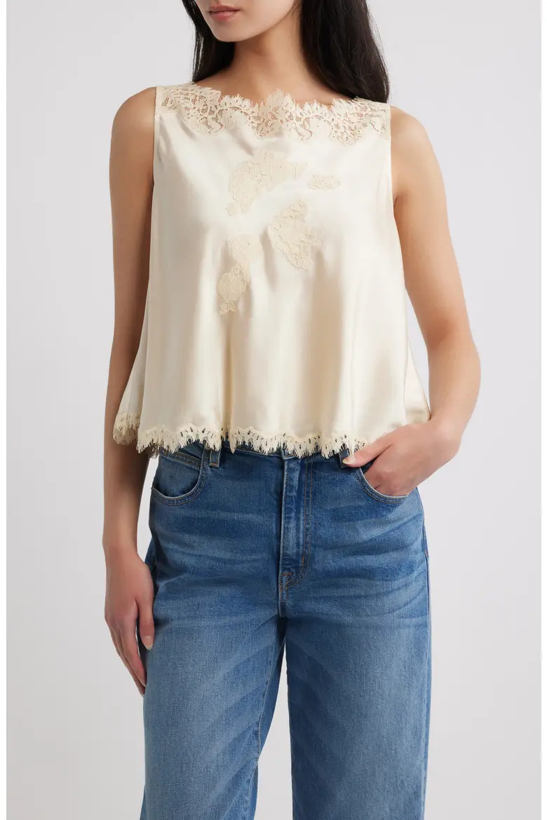 DÔEN Valerina Silk Lace Top (Women) | Nordstrom | Nordstrom