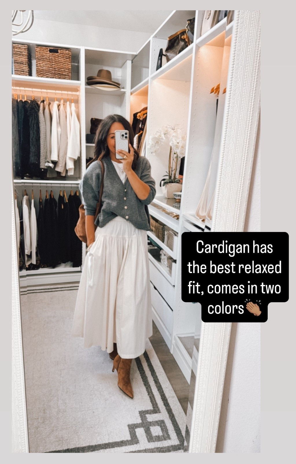 Zara sweater 40% off! Relaxed fit wearing a small. Poplin skirt is old but linked similar 

#LTKCyberWeek #LTKFindsUnder50 #LTKSaleAlert