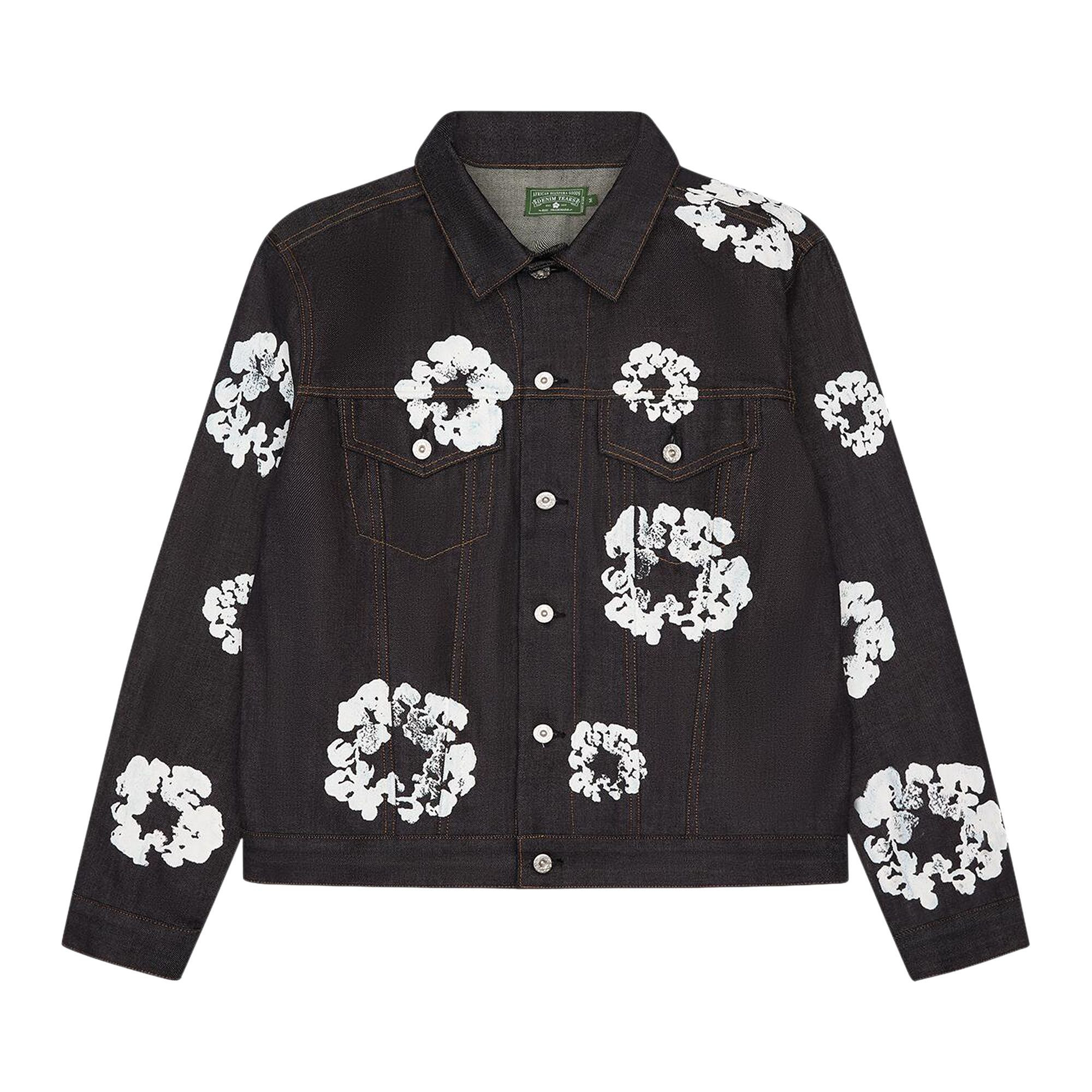 Denim Tears Cotton Wreath Denim Jacket 'Selvedge' | Blue | Men's Size XXL | GOAT