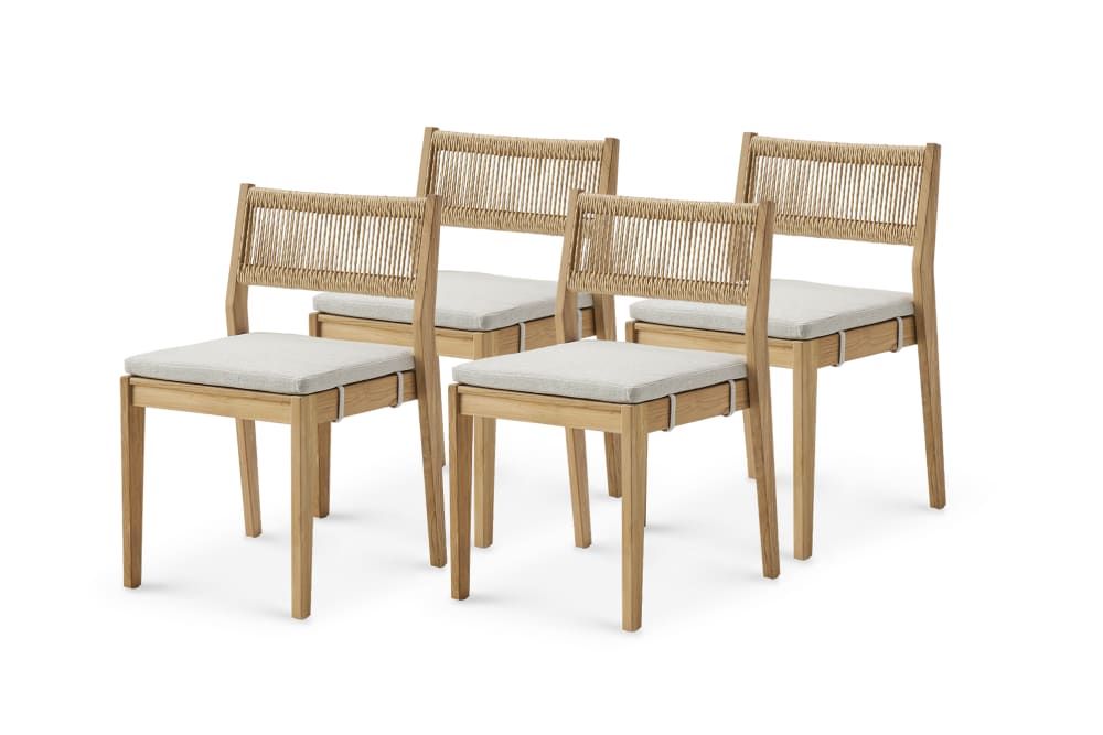 Rio Outdoor Teak Dining Chair SetSale | Castlery US