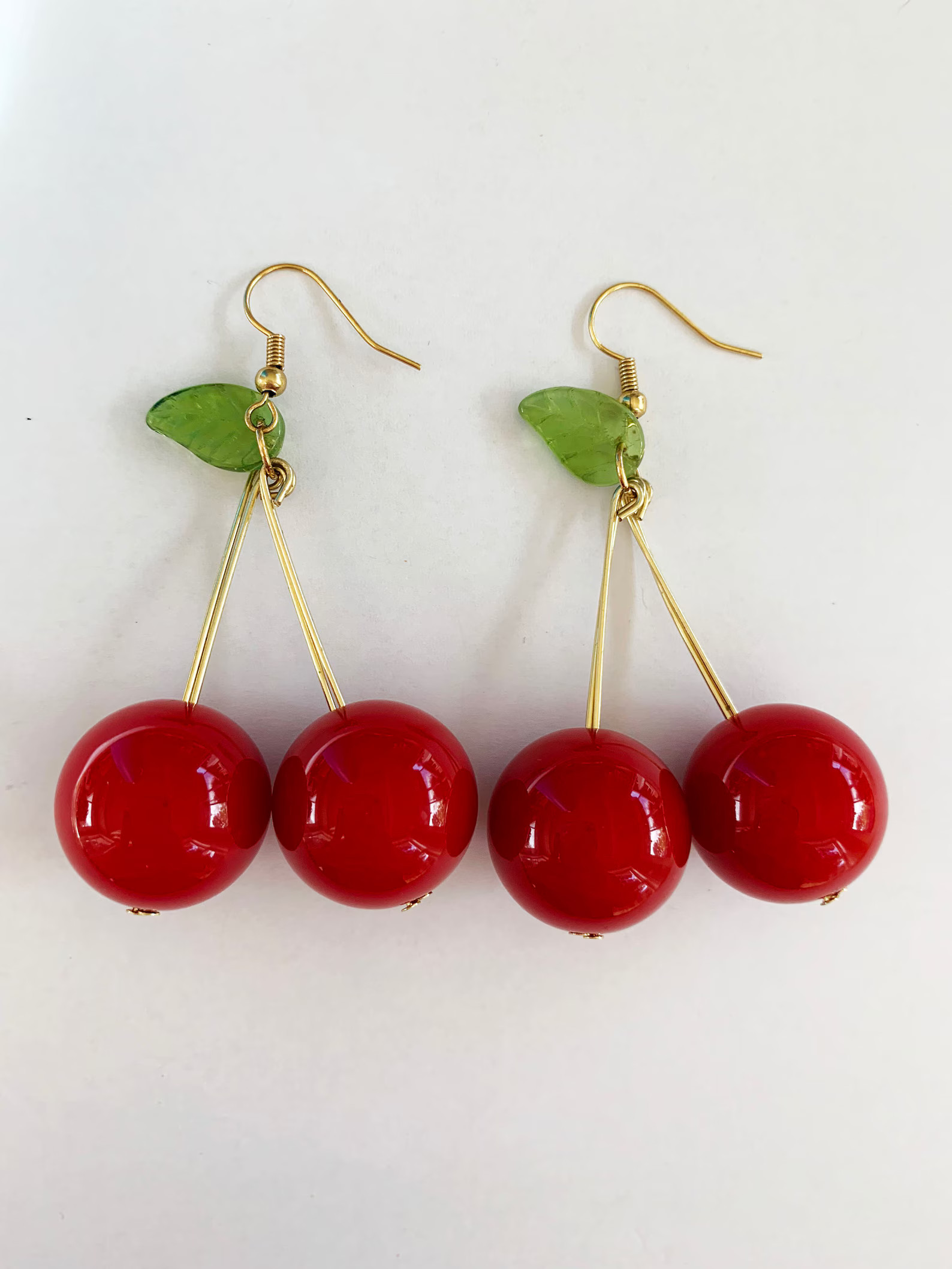 Cherry Acrylic Earrings, Summer Earrings, Retro Inspired Earrings, Vintage Earrings, Aesthetic Ea... | Etsy (US)