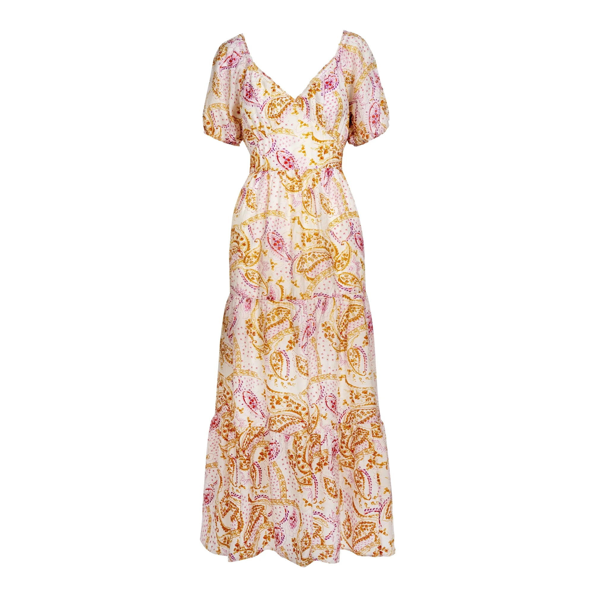 Jessica Simpson Women's Emmory Tiered Maxi Dress, Sizes XS-XL | Walmart (US)