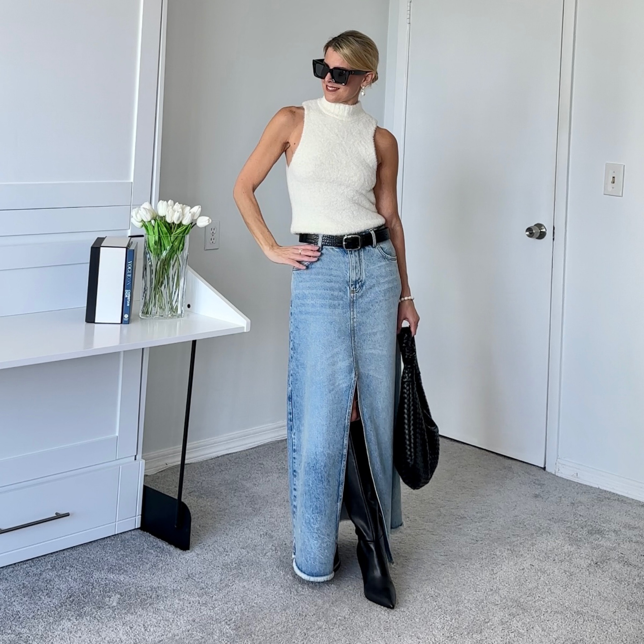 AGOLDE Leif Denim Maxi Skirt curated on LTK