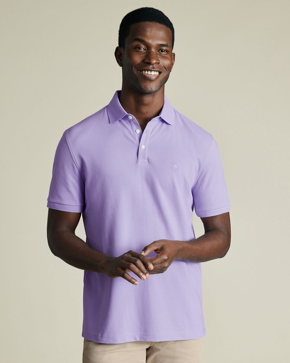 Pique Polo - Lilac Purple | Charles Tyrwhitt