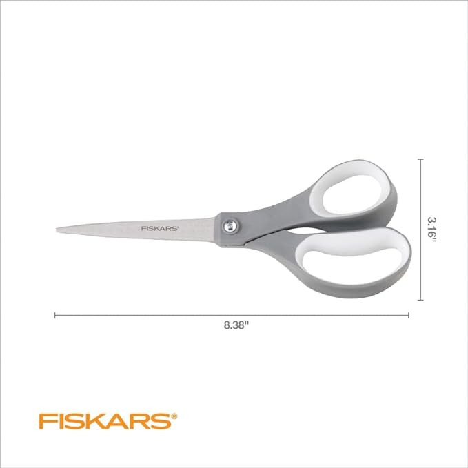 Fiskars All Purpose Scissors, High Performance Cutting, Stainless Steel Blades, Ergonomic and Com... | Amazon (US)