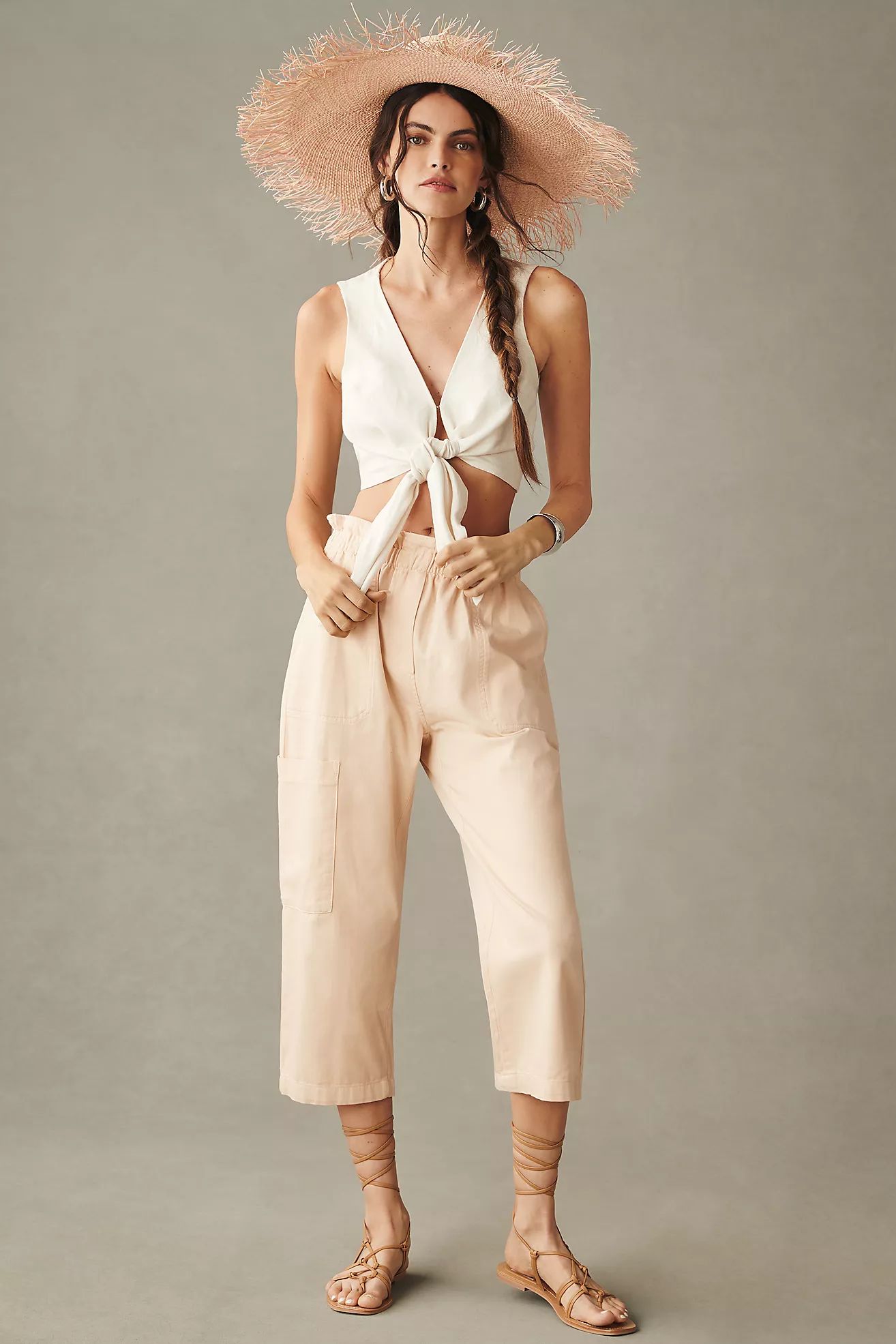 By Anthropologie Paperbag Crop Pants | Anthropologie (US)