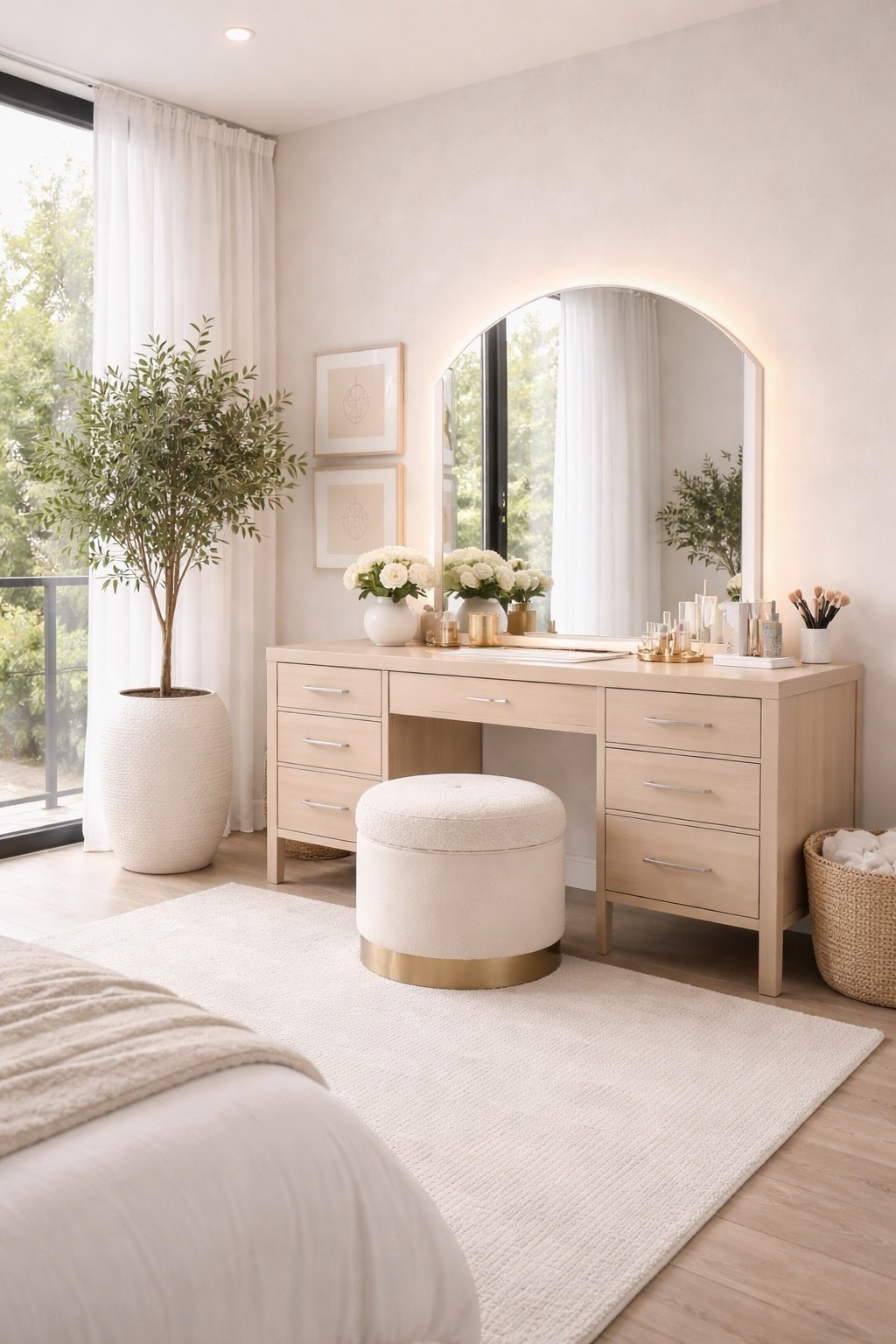 A calm neutral vanity corner with warm wood tones, soft textures, and a clean elegant look.

#vanityideas #bedroomvanity #neutralhome #vanitydecor #modernbedroom #homedecor #interiordesign #softminimalism #warmminimalism #beigehome #bedroomdecor #neutraldecor #makeupvanity #homeinspo #designinspo #wayfairhome #ltkhome #ltkdecor #ltkdesign #ltkfinds #ltkit #shopthelook #pinteresthome #cozyhome #serenehome #minimalhome #elegantinteriors #decorinspo #dreambedroom #vanityinspo