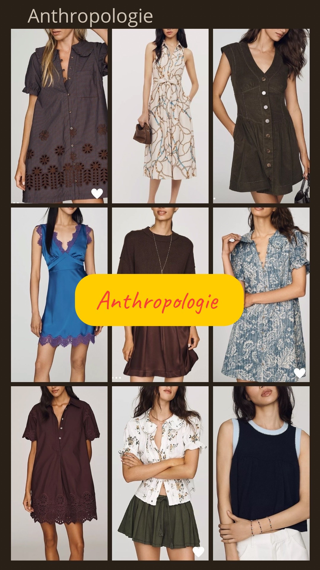 New at Anthropologie! 
Dresses
Wear now and into fall

#LTKSeasonal