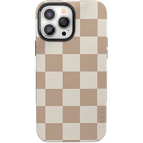 Casely iPhone 14 Pro Max Case | Fit Check | Neutral Checkerboard Checkered Case | Compatible with... | Amazon (US)