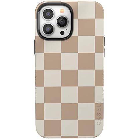 Casely iPhone 14 Pro Max Case | Fit Check | Neutral Checkerboard Checkered Case | Compatible with... | Amazon (US)