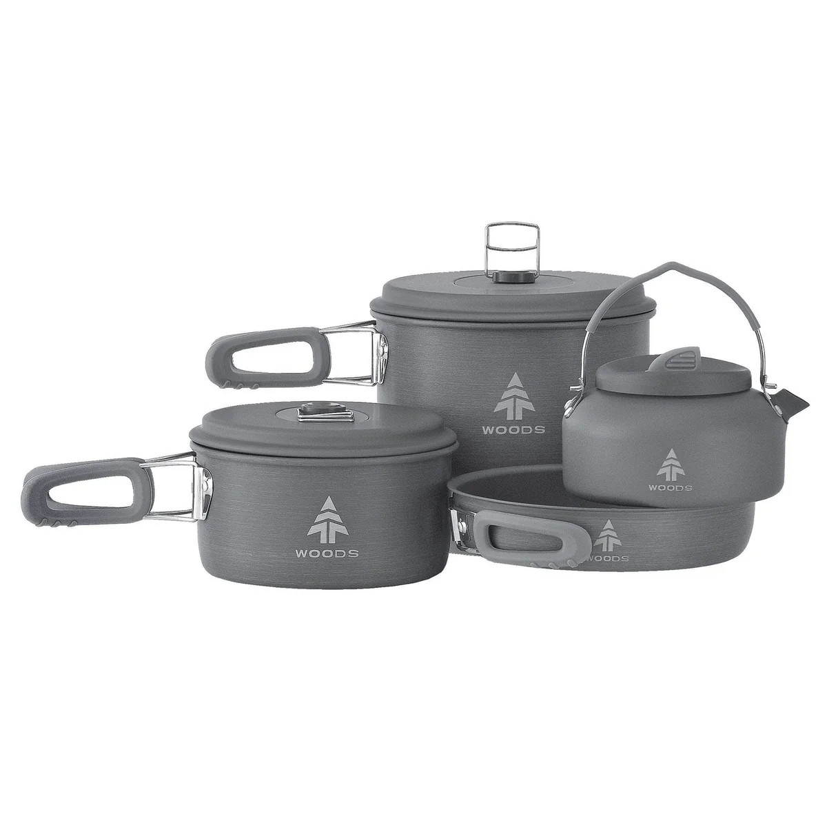 Woods Selkirk Anodized 4-pc Camping Cook Set | Woods