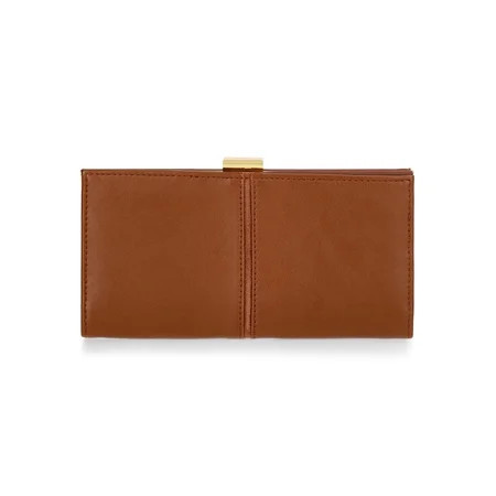 Time and Tru Women's Kinsley Wallet, Cognac | Walmart (US)
