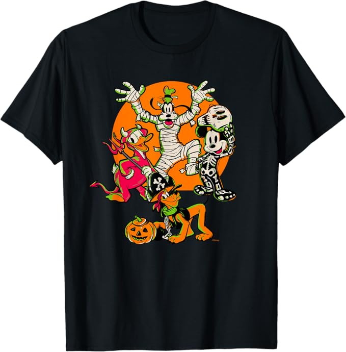 Disney 100 Mickey Donald Goofy & Pluto Halloween Costumes T-Shirt | Amazon (US)