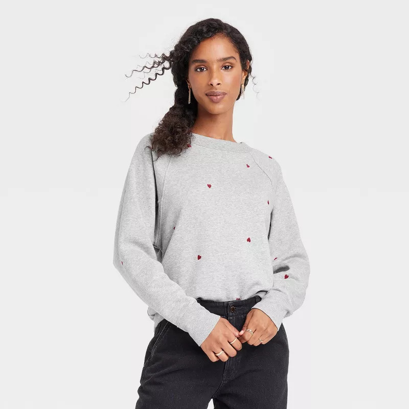 Women's Embroidered Fleece Sweatshirt - Universal Thread™ | Target