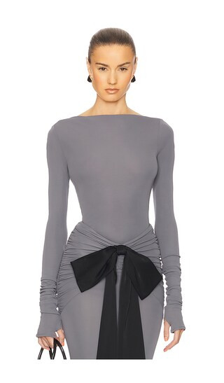 Favorite Matte Jersey Long Sleeve Top in Graphite

              
    
        
        
        ... | Revolve Clothing (Global)