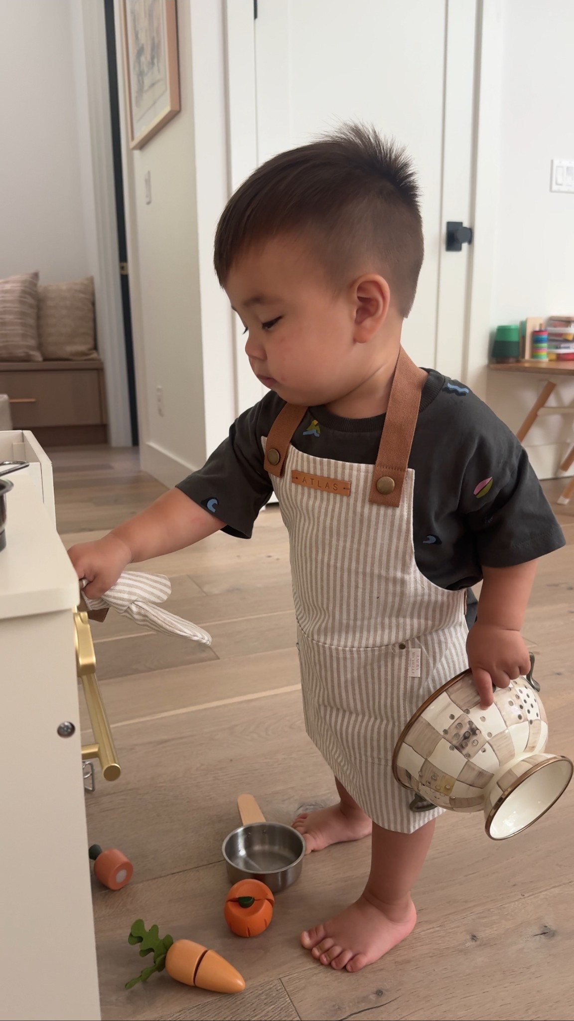 Toddler custom apron Etsy find
Play kitchen 

#LTKFindsUnder50 #LTKSaleAlert #LTKHome