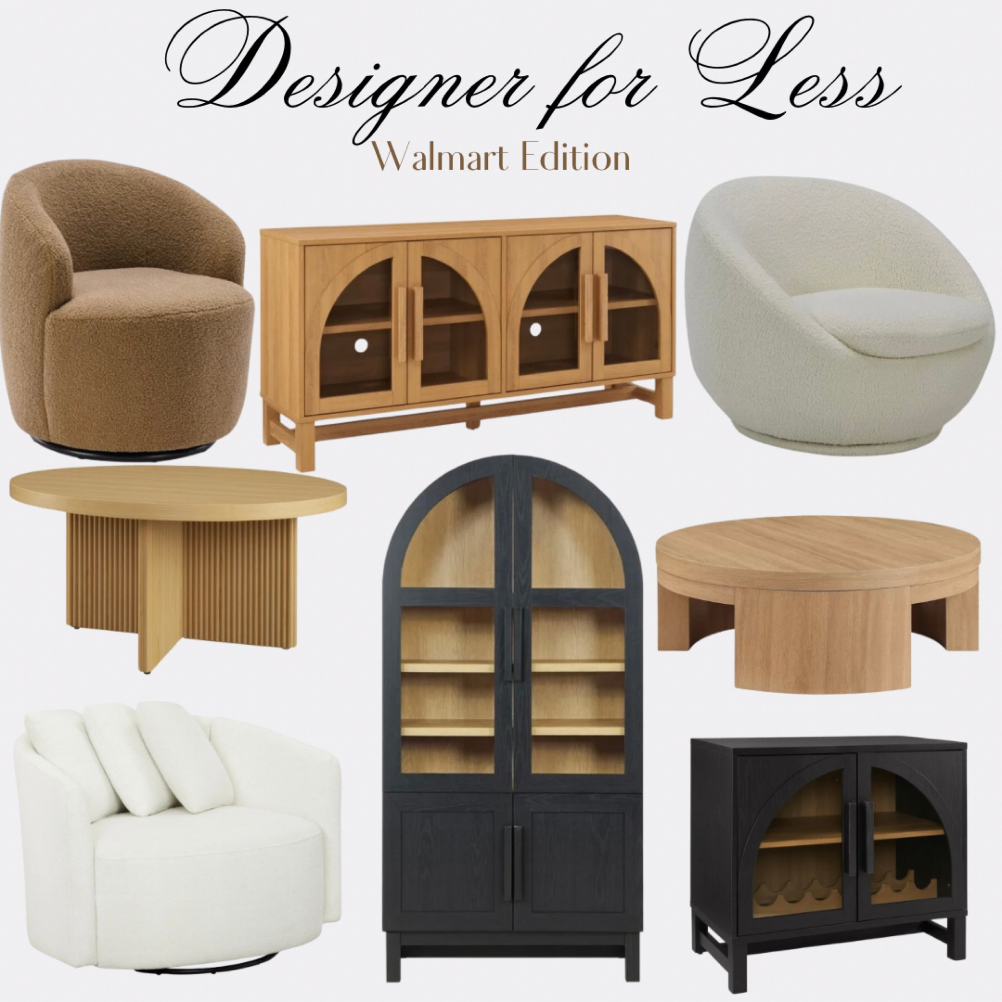 Walmart Designer Furniture for less! I’m in love with the arch cabinet and bar cabinet!

Home decor bougie on a budget arch cabinet coffee table modern organic bar cabinet circular coffee table accent chair


#LTKStyleTip #LTKSaleAlert #LTKHome