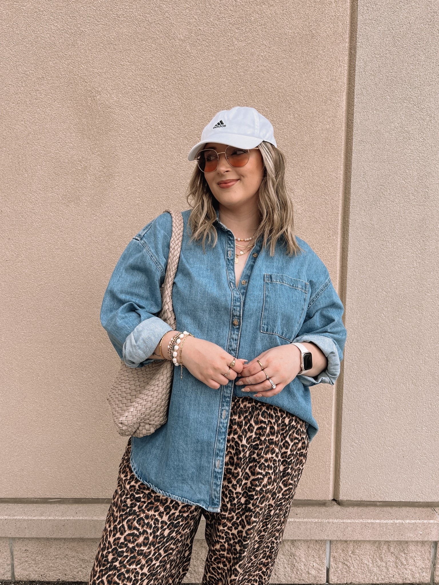 Spring outfit inspo from last year! My fave denim shirt is still in stock! Such a good staple piece that I’ve styled so many different ways. Wearing my usual size L. Linked similar leopard print pants. Canadian denim shirt link under “similar products"


#LTKstyletip #LTKmidsize #LTKsale