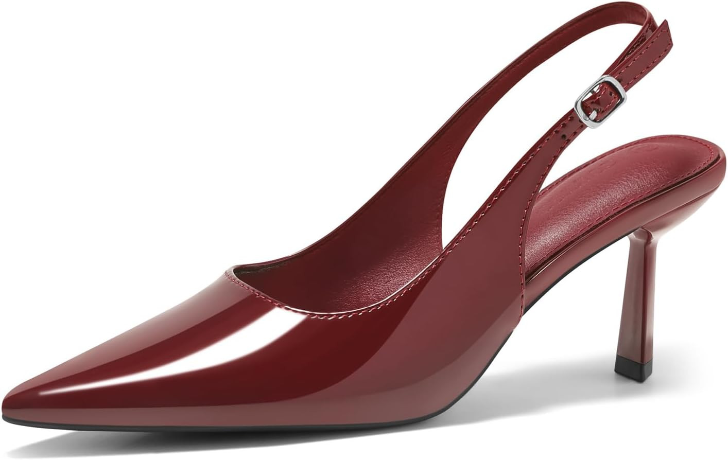 Coutgo Womens Slingback Kitten Heels Closed Pointed Toe Pumps Work Party Dress Shoes | Amazon (US)