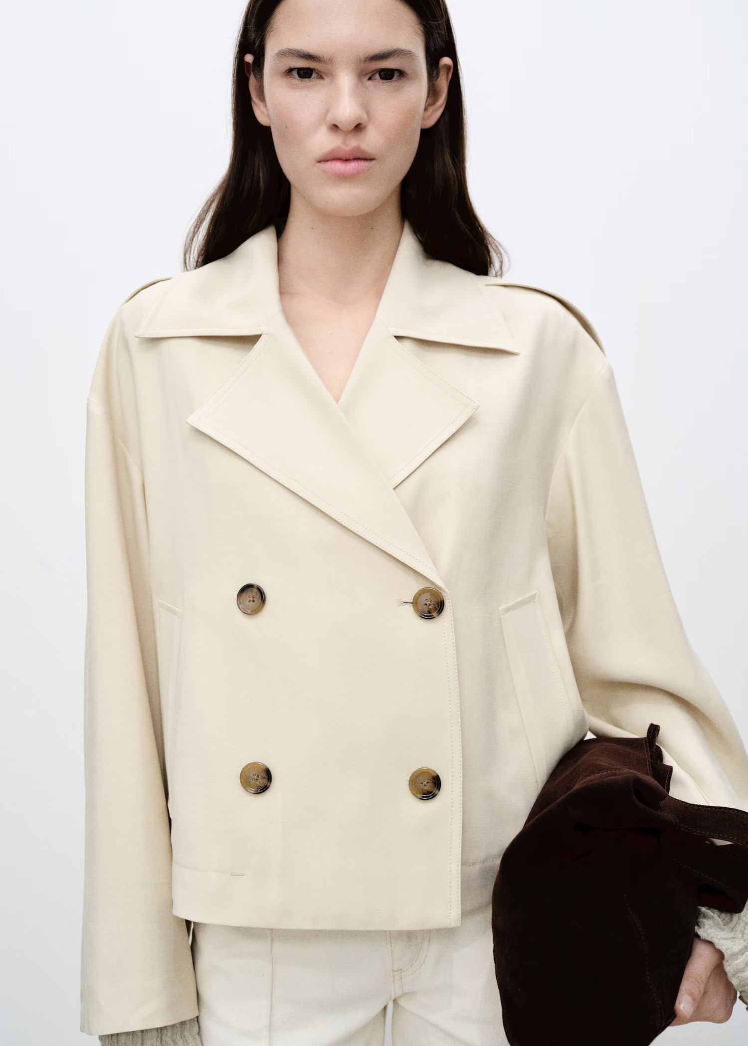 Double-breasted jacket with lapels - Women | MANGO USA | Mango (US/MX/AU)