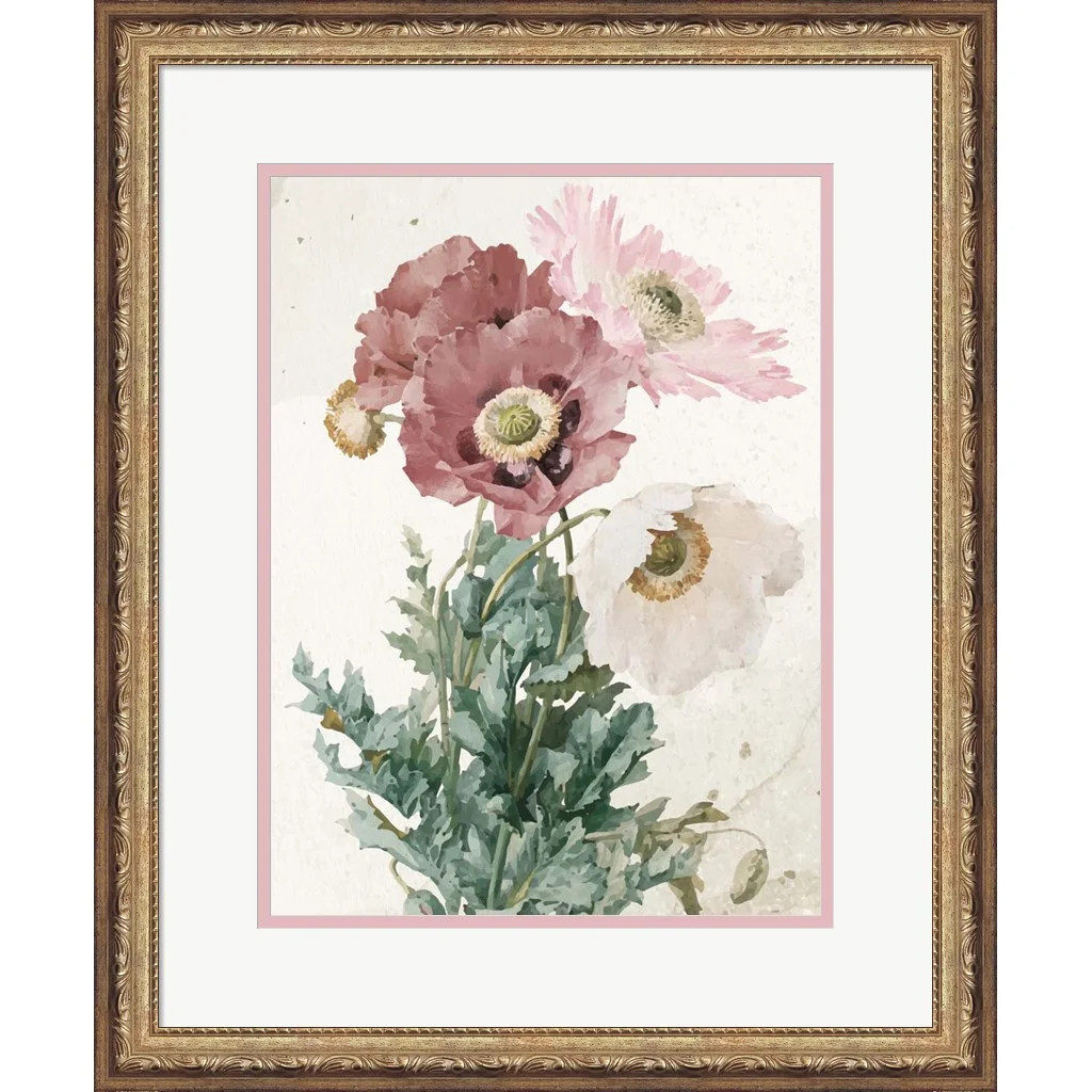 Great Art Now Vintage Flower by Kimberly Allen, Framed Wall Art, 19.25W x 23.25H | Walmart (US)