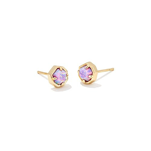 Kendra Scott Nola Stud Earrings in 14k Gold-Plated Brass, Lavender Opal, Fashion Jewelry for Women | Amazon (US)